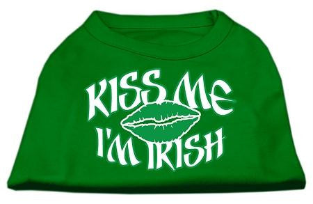 Kiss Me I'm Irish Screen Print Shirt Emerald Green XXL (18)