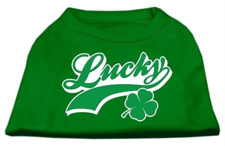 Lucky Swoosh Screen Print Shirt Emerald Green XS (8)