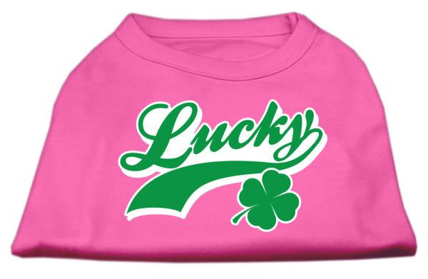 Lucky Swoosh Screen Print Shirt Bright Pink XXL (18)