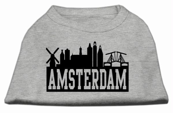 Amsterdam Skyline Screen Print Shirt Grey XXXL (20)