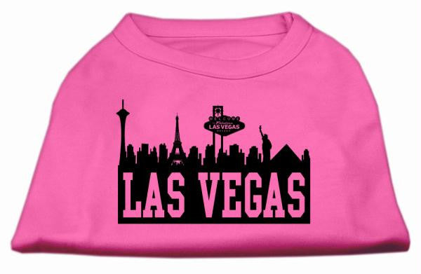 Las Vegas Skyline Screen Print Shirt Bright Pink XS (8)