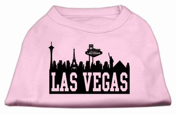 Las Vegas Skyline Screen Print Shirt Light Pink XS (8)