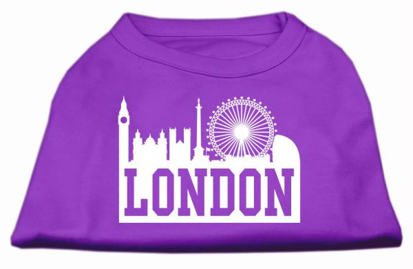 London Skyline Screen Print Shirt Purple Med (12)