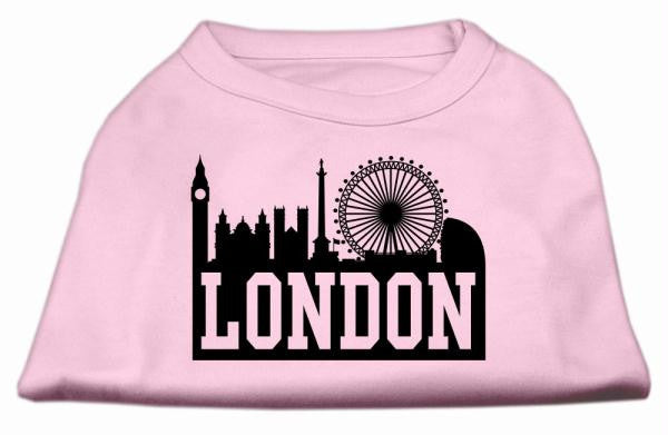 London Skyline Screen Print Shirt Light Pink XXL (18)