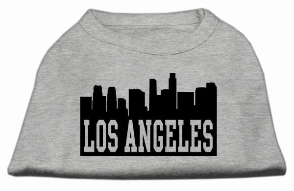 Los Angeles Skyline Screen Print Shirt Grey XXL (18)