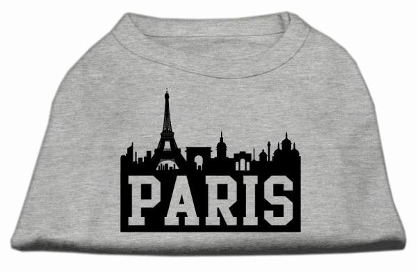 Paris Skyline Screen Print Shirt Grey Lg (14)