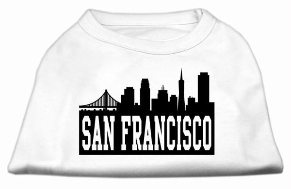 San Francisco Skyline Screen Print Shirt White Med (12)