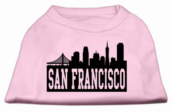 San Francisco Skyline Screen Print Shirt Light Pink XL (16)