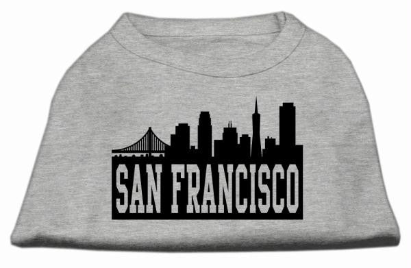 San Francisco Skyline Screen Print Shirt Grey XS (8)