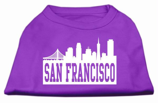 San Francisco Skyline Screen Print Shirt Purple XXXL (20)