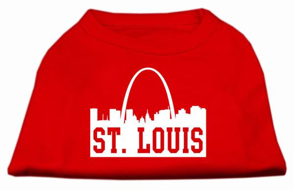 St Louis Skyline Screen Print Shirt Red Lg (14)