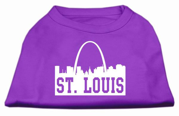 St Louis Skyline Screen Print Shirt Purple XXL (18)