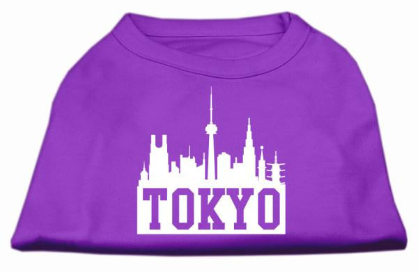 Tokyo Skyline Screen Print Shirt Purple Sm (10)