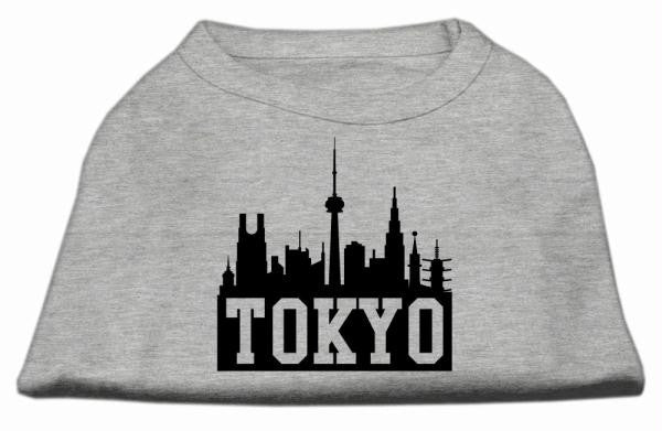 Tokyo Skyline Screen Print Shirt Grey XS (8)