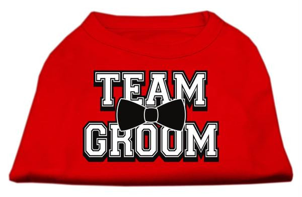 Team Groom Screen Print Shirt Red Med (12)