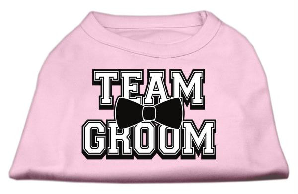 Team Groom Screen Print Shirt Light Pink XL (16)