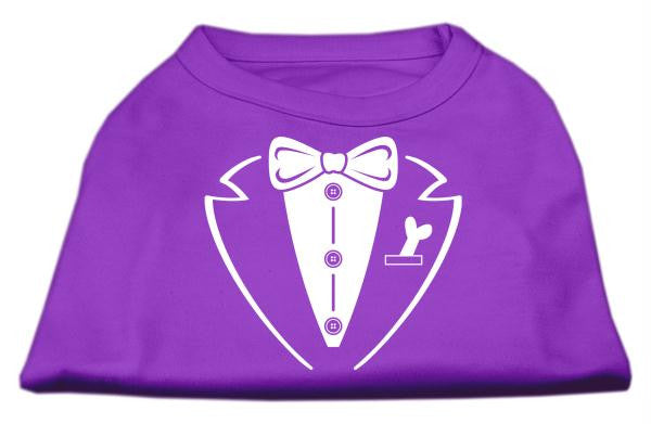 Tuxedo Screen Print Shirt Purple XS (8)