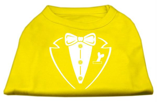 Tuxedo Screen Print Shirt Yellow XS (8)