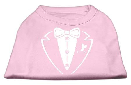 Tuxedo Screen Print Shirt Light Pink XXL (18)