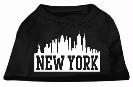 New York Skyline Screen Print Shirt Black Lg (14)