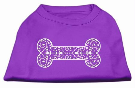 Henna Bone Screen Print Shirt Purple Sm (10)