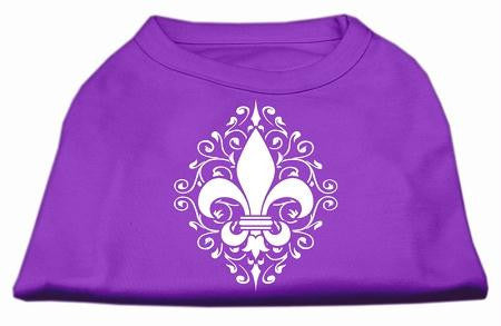 Henna Fleur De Lis Screen Print Shirt Purple Lg (14)