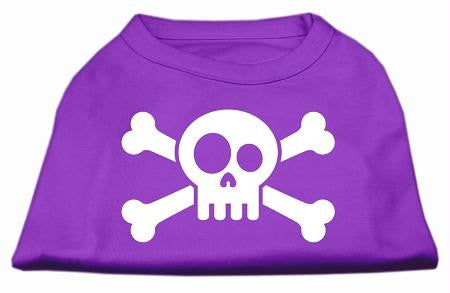 Skull Crossbone Screen Print Shirt Purple Lg (14)