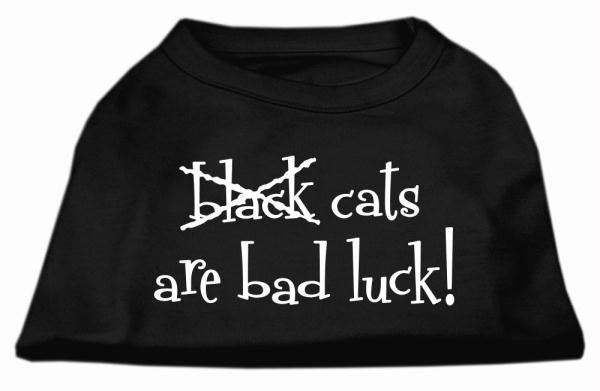 Black Cats are Bad Luck Screen Print Shirt Black L (14)