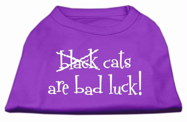 Black Cats are Bad Luck Screen Print Shirt Purple M (12)