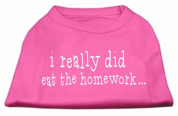 I really did eat the Homework Screen Print Shirt Bright Pink L (14)