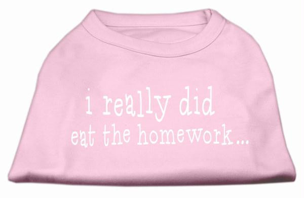 I really did eat the Homework Screen Print Shirt Light Pink L (14)