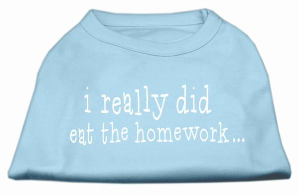 I really did eat the Homework Screen Print Shirt Baby Blue XXL (18)