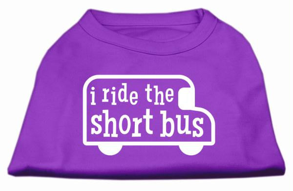 I ride the short bus Screen Print Shirt Purple L (14)