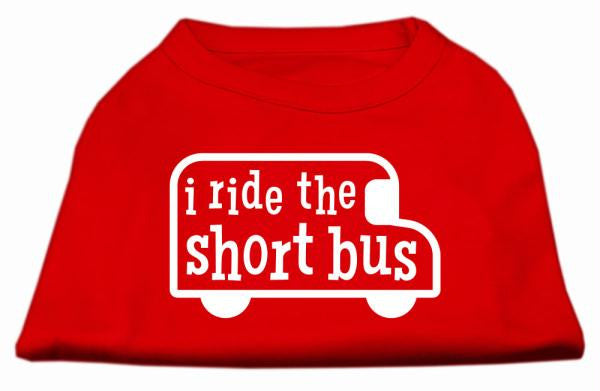 I ride the short bus Screen Print Shirt Red L (14)