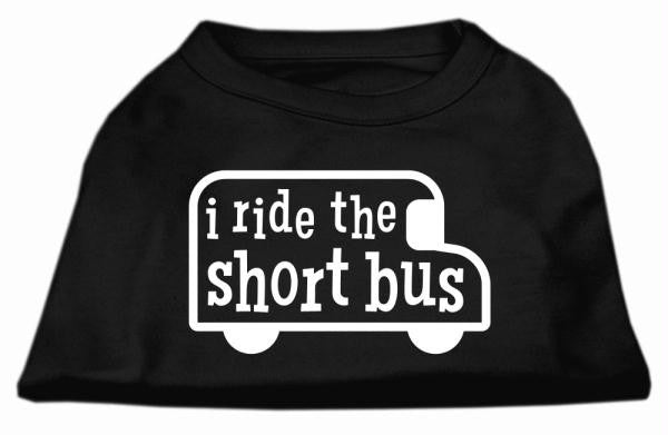 I ride the short bus Screen Print Shirt Black S (10)