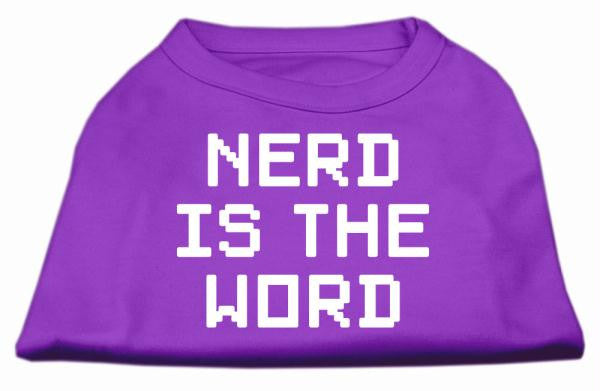 Nerd is the Word Screen Print Shirt Purple S (10)