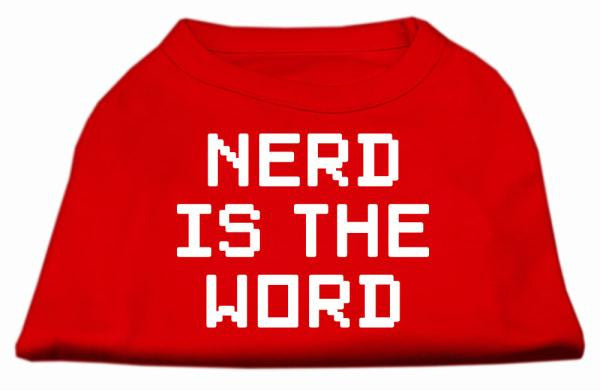 Nerd is the Word Screen Print Shirt Red XXXL(20)