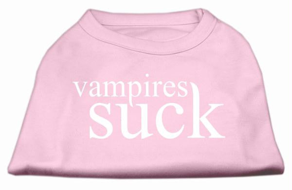 Vampires Suck Screen Print Shirt Light Pink M (12)