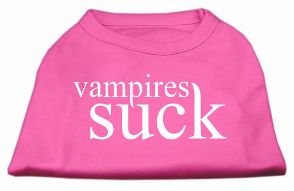 Vampires Suck Screen Print Shirt Bright Pink XXL (18)