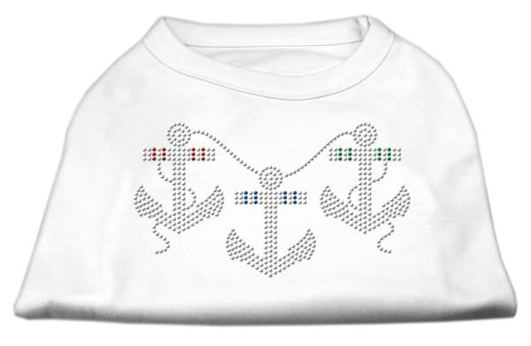 Rhinestone Anchors Shirts White M (12)