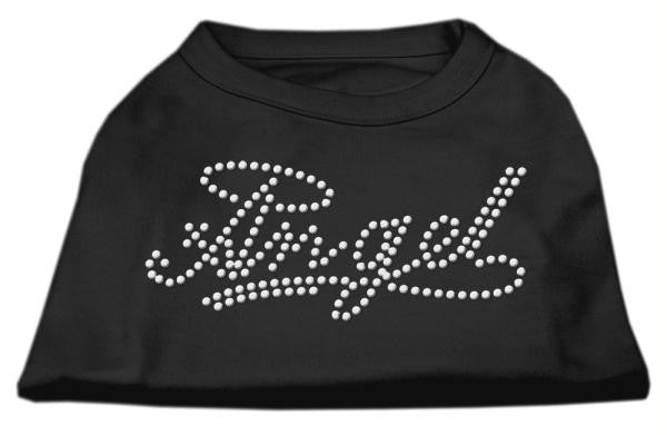 Angel Rhinestud Shirt Black L (14)