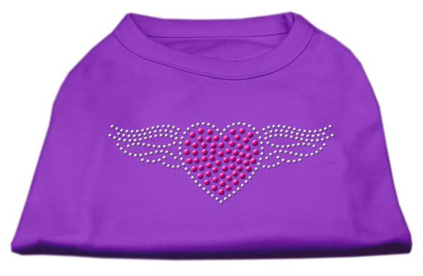 Aviator Rhinestone Shirt Purple M (12)