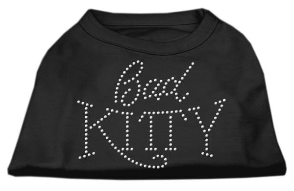 Bad Kitty Rhinestud Shirt Black L (14)