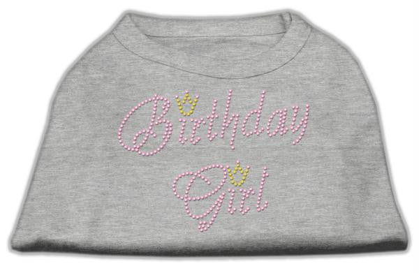 Birthday Girl Rhinestone Shirt Grey L (14)