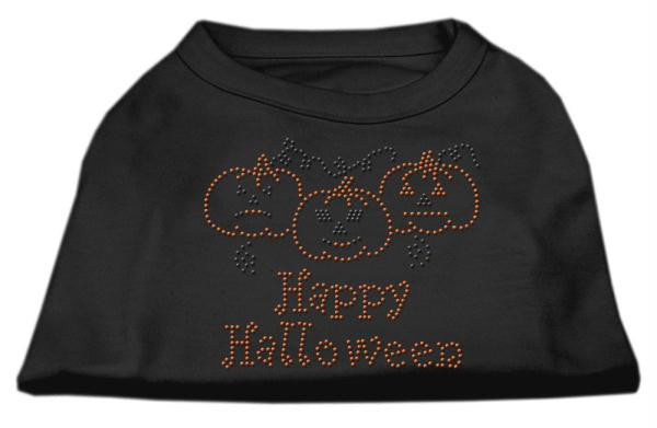 Happy Halloween Rhinestone Shirts Black L (14)