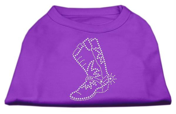 Rhinestone Boot Shirts Purple L (14)