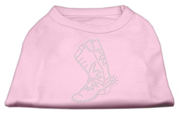 Rhinestone Boot Shirts Light Pink M (12)