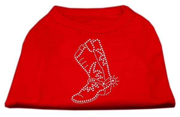 Rhinestone Boot Shirts Red XXL (18)