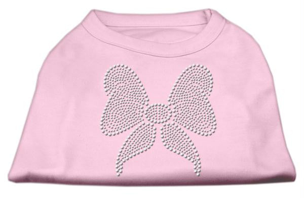 Rhinestone Bow Shirts Light Pink M (12)