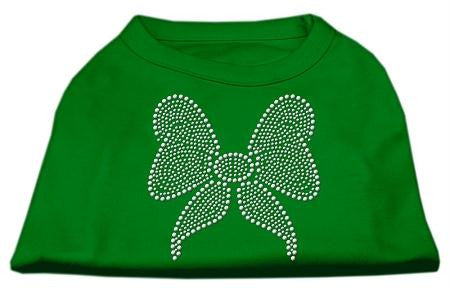 Rhinestone Bow Shirts Emerald Green XXL (18)